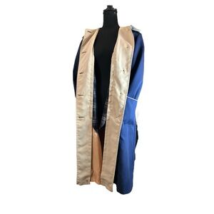 Vintage ILGWU Union Jacket Womens Blue Long Coat Removable Lining Size 12